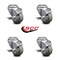 Service Caster 3.5 Inch Gray Polyurethane Wheel Swivel Bolt Hole Caster Set with Brake SCC SCC-BH20S3514-PPUB-TLB-4 - alternate 6